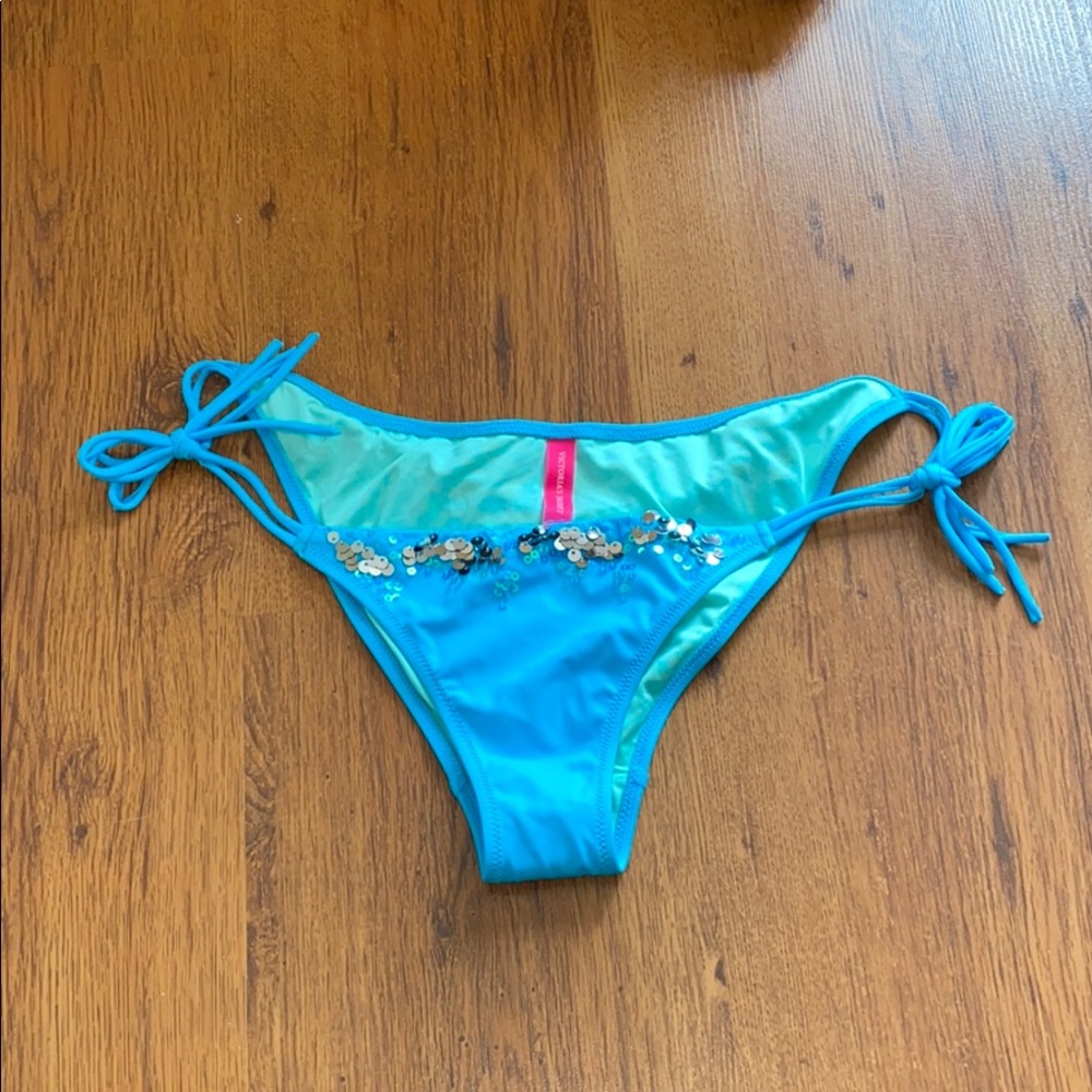 NWOT. Victoria’s Secret turquoise swim bottoms.